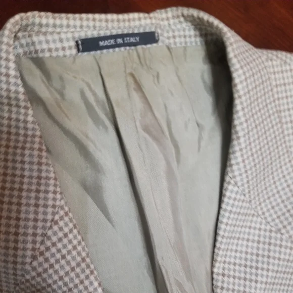 Enrico Coveri Italian Men's Classic Checkered Blazer - Picture 5 of 15